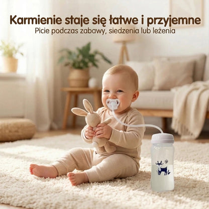 Samodzielna butelka ze smoczkiem dla dzieci - Bobikowo™